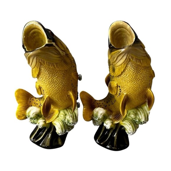 Life Symbols 2 VTG 2000 Bass Fish Trophy Casket Corner Wall Decoration - Picture 4 of 9